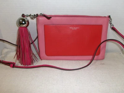 TORY BURCH BANDOLERA BLOQUE COLOR BORLA ROSA/NARANJA Foto 1 de 4