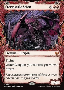 MTG Stormscale Scion Dragon of Tarkir English Red Showcase NM - Picture 1 of 1