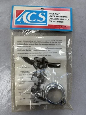 BMX ACS Rotor Cup Vintage Bmx Freestyle NOS For 1” Headsets Chrome New In Bag - Image 1 of 2