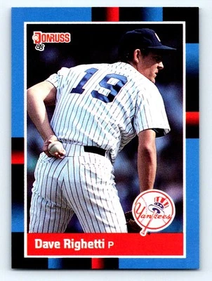 1988 Donruss #93c Dave Righetti - Image 1 of 2