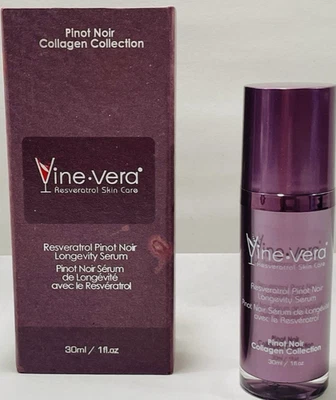 VINE VERA RESVERATROL PINOT NOIR SUERO LONGEVIDAD-1 fl oz/30 ml-NUEVO-SELLADO Foto 1 de 4