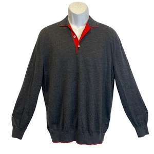 GOBI Mongolian Cashmere Silk 70/30 Blend Long Sleeve Polo Sweater Size 2XL - Picture 1 of 5
