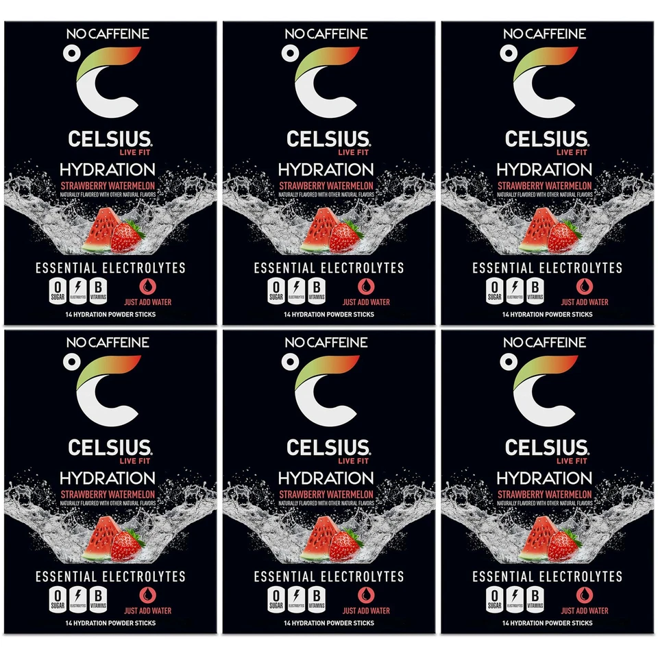 CELSIUS Hydration Strawberry Watermelon Sugar Electrolyte Hydration Dri