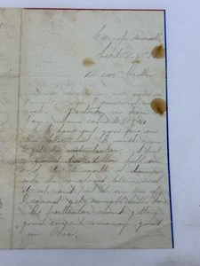 1861 Civil War Soldier Letter Camp Trembly Ohio Union Army Patriotic Stationery - Picture 1 of 5