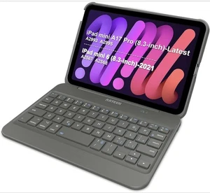 Arteck iPad Mini A17 Pro (8.3-inch) Bluetooth Keyboard With Keyboard Case NEW!! - Picture 1 of 6