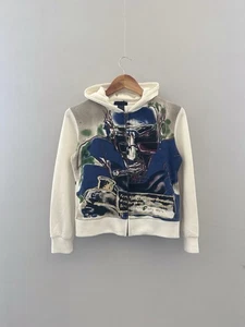 Custo Barcelona Over Print patchwork printed Japanese style Hoodies - Picture 1 of 7