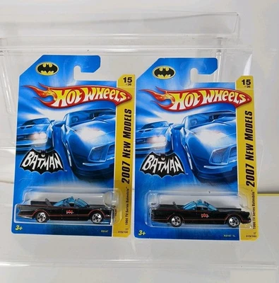 Lot of 2 Hot Wheels Batman 1966 TV Series Batmobile 2007 New Models 15/36 New - Image 1 of 4
