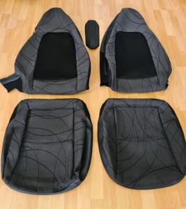 Orginal Smart 451 Sitzbezüge Passion Schwarz Seitenairbag Armlehne Isofix - Picture 1 of 7