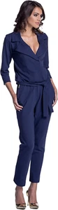 Elegante Tuta Donna Lunga Con Scollo a Cascata. Made in EU. - Foto 1 di 12