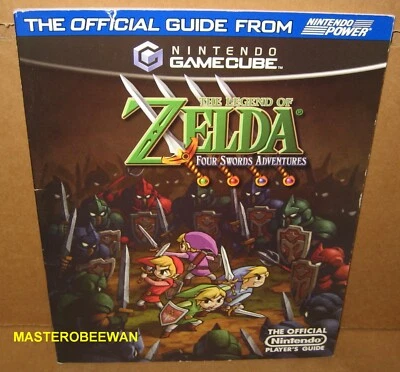 塞尔达传说四剑冒险指南书 + 海报 Gamecube 完整  — 第 1/2 张图片