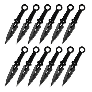 12PC 6.5" Kunai Sharp Stainless Steel Throwing Knife Set Practice Knives w/ Case - Picture 1 of 7