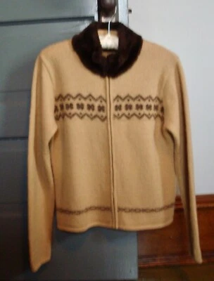 Cárdigan de mujer con cuello de piel sintética PS Foto 1 de 2