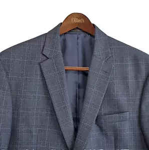Chaps Sport Mantel 46R blau marine kariert Fensterscheibe Blazer Jacke Business Klassiker - Bild 1 von 11