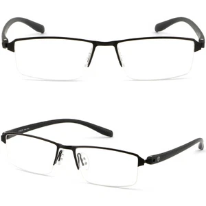 Gafas de sol rectangulares negras para hombre Men Light Titanium Frame - Imagen 1 de 17