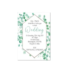 Inviti Matrimonio RSVP Salva Data Ordine di Servizio Luogo Verde Eucalipto - Foto 1 di 1