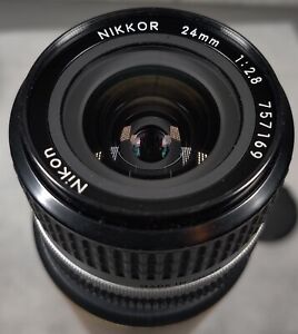 Nikon Nikkor 24mm f2.8 Wide Angle Prime AI-S Lens -Read-