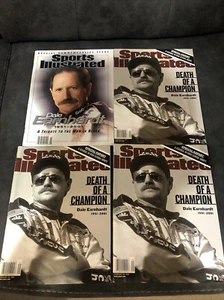 (4) 2001 Dale Earnhardt Nascar Sports Illustrated Commemorative Tribute No Label - Imagen 1 de 8