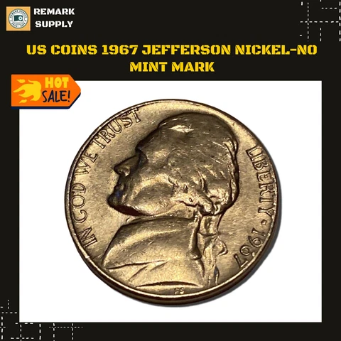 us coins 1967 Jefferson Nickel-no mint mark Cover
