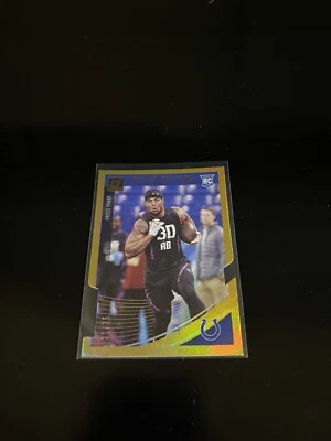 Jordan Wilkins 2018 Donruss Gold Press Proof Die Cut 21/25 RC football card PWE - Image 1 of 2