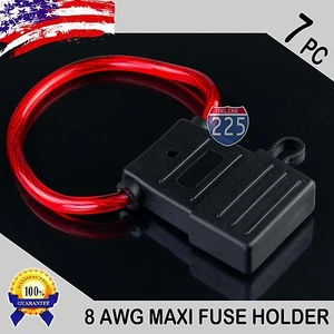 7 Pack 8 Gauge APX MAXI Inline Blade Fuse Holder w Waterproof Cap 12V/24V/32V DC - Picture 1 of 6