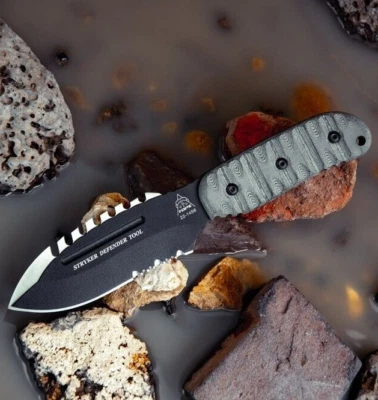 TOPS Stryker Defender Herramienta Cuchillo Fijo 5.5" 1095HC Hoja de Acero Mango Micarta Foto 1 de 4