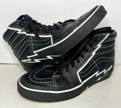 Vans SK8 HI Bolt Nero Pelle Uomo 5 5 Wmn 7 Sneaker Alleggerimento Glam Punk Rock