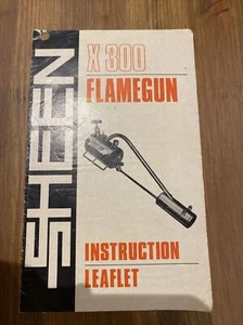 x300 flamegun instruction leaflet sheen - L352 - Picture 1 of 1