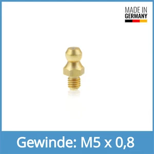 DIN 71412 A (H1) M5 x 0,8 Messing Kegelschmiernippel Schmiernippel - Bild 1 von 1