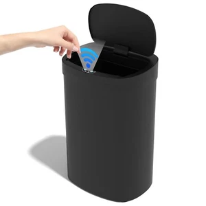13 Gallon Kitchen Trash Can Motion Sensor Automatic Touch Free Garbage Bin Lid - Picture 1 of 6