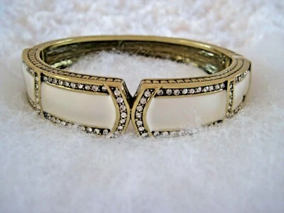 Pulsera Esmaltada HEIDI DAUS "Bar Harbor Elegance" (Blanco/LG) (Original $99.95)-¡ÚLTIMA 1! Foto 1 de 4