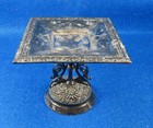 "Meridan B. Company " 101 Silverplate Calling Card Holder/Footed Compote-Estate