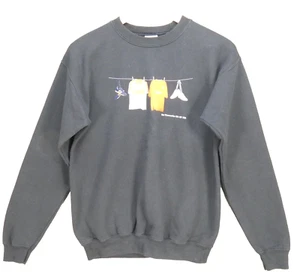 Gildan Heavy Blend Sweatshirt Navy Blue Sweater Crew Neck Printed Size XL Youth - Picture 1 of 7
