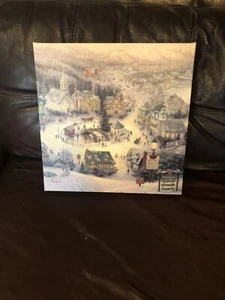 Thomas Kinkade St. Nicholas Circle 14 x 14 Gallery Wrapped Canvas New - Picture 1 of 4