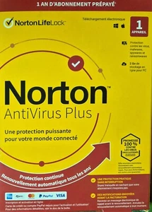 Logiciel Norton Lifelock Antivirus Plus 2Go 1 Poste Version Boite Physique - Photo 1/1