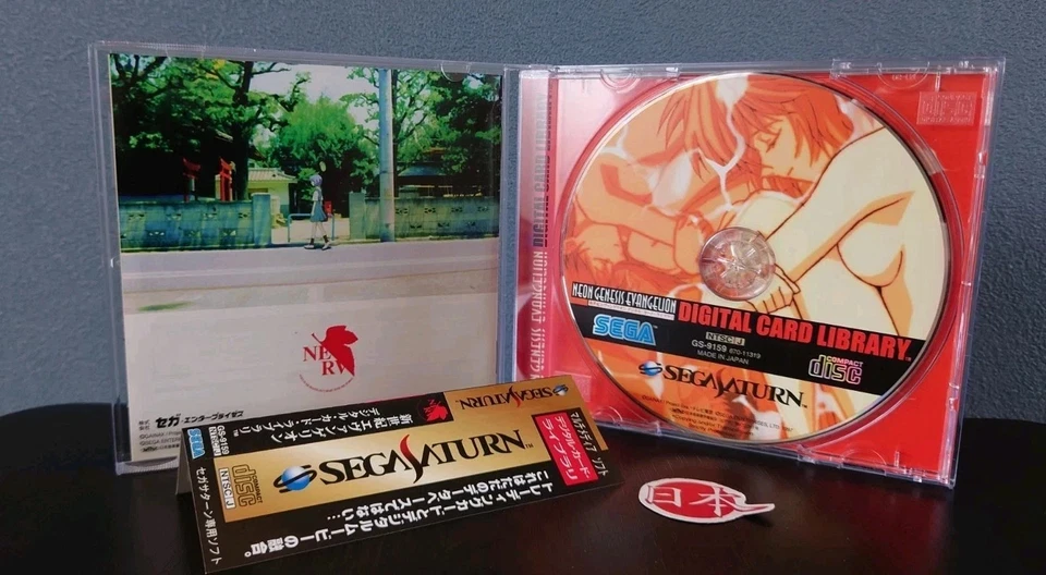 Neon Genesis Evangelion Digital Card Library Sega Saturn + MANUAL Free Shipping - Image 1 of 4