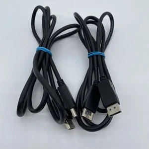 Lot of Two Display Port Cables 6' Long. Display Port to Display Port - Picture 1 of 3