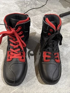 Iron Jias XZ005 Motorradschuhe schwarz rot robust hoch Herren Größe 8 - Bild 1 von 7