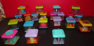 Lot of 21 Fisher Price Peek A Boo Blocks Animals PUZZLES Bells Sensory WONDERFUL - Picture 1 of 9