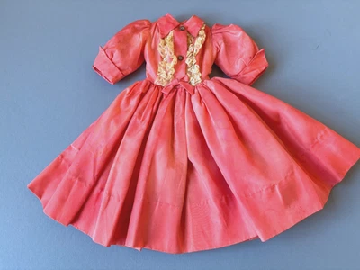 Vestido de tafetán salmón Madame Alexander Cissy 1958 original de colección raro Foto 1 de 4