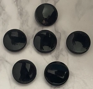 Vintage Czech Black  Glass Buttons Button Lot 139-25 - Picture 1 of 7