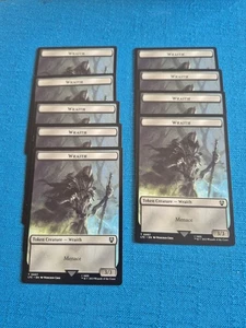 MTG LOTR Lot of 9 Wraith Tokens Lord of the Rings Magic the Gathering  - Bild 1 von 1