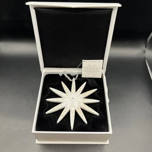 Kurt Adler (#E0560) Modern Snowflake Christmas Ornament Swarovski Crystals Boxed - Picture 1 of 10
