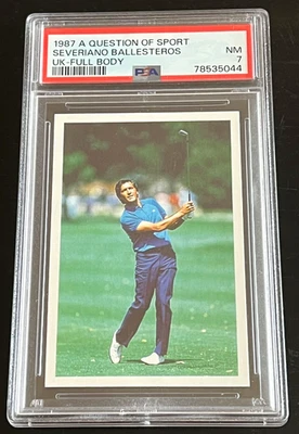 1987 A QUESTION OF SPORT SEVERIANO BALLESTEROS ROOKIE PSA 7 FULL BODY - Image 1 of 4