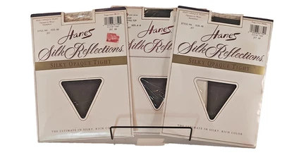 Lote de 3 Medias Hanes Silk Reflections Talla AB Town Jet Foto 1 de 4