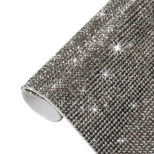 Bling Foglio Strass Adesivo Autoadesivo 4,72 x 7,87 Pollici Grigio - Foto 1 di 7