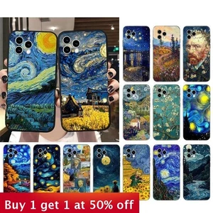 Phone Cover For iPhone 16 Pro Max 15 14 13 12 11 XR XS Fashion Oil Painting Case - Picture 1 of 12