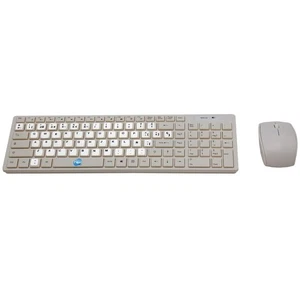 Kit Mouse And Keyboard Wireless With Adhesives Layout Spanish Es Qwerty White - Picture 1 of 7