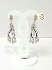 Chandelier Earring White&Blue Diamond ,925 Sterling Silver With Special Occasion