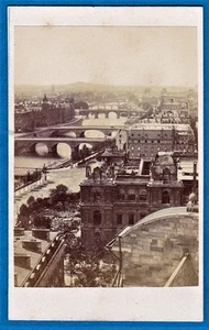 rare cdv photo view burned hotel de ville incendie Commune de Paris France 1871 - Picture 1 of 1