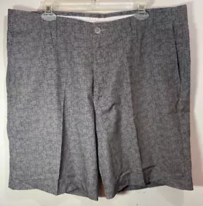 Men's GREG NORMAN Shark Performance Fabric Graphic Golf Shorts - Gray Sz 38 - Picture 1 of 16